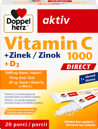 Vitamín C 1000 + D3 + Zinek DIRECT Doppelherz