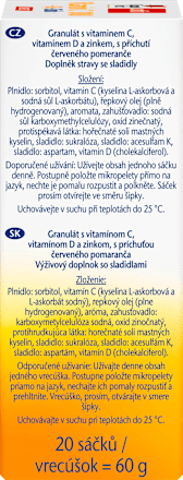 Vitamín C 1000 + D3 + Zinek DIRECT Doppelherz