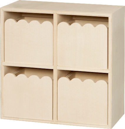 Regal aus Holz, natur (18x18x9 cm)  dm home