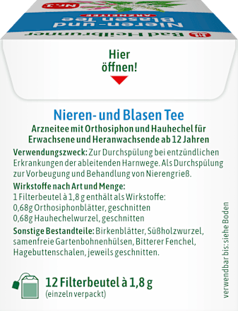 Arzneitee, Nieren- & Blasentee (12 Beutel) Bad Heilbrunner