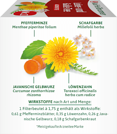 Arzneitee, Leber- & Galle Tee (12 Beutel) Bad Heilbrunner