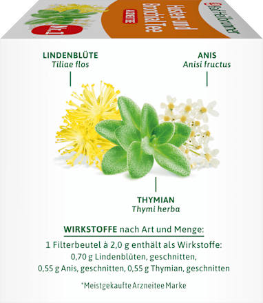 Arzneitee, Husten- & Bronchial Tee (12 Beutel) Bad Heilbrunner