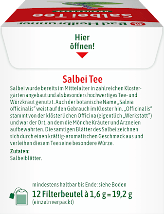 Kräutertee, Salbei (12 Beutel) Bad Heilbrunner