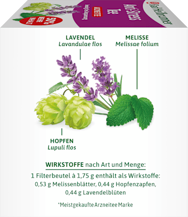 Arzneitee, Anti-Stress Tee (12 Beutel) Bad Heilbrunner