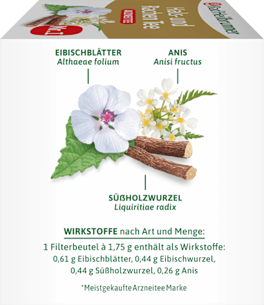 Arzneitee, Hals- & Rachen Tee (12 Beutel) Bad Heilbrunner
