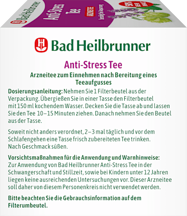 Arzneitee, Anti-Stress Tee (12 Beutel) Bad Heilbrunner