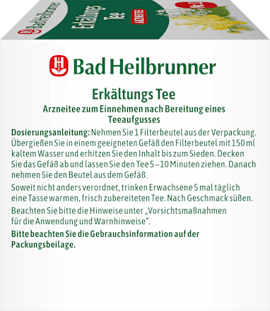 Arzneitee, Erkältungs Tee (12 Beutel) Bad Heilbrunner