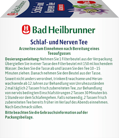 Arzneitee, Schlaf- & Nerven Tee (12 Beutel) Bad Heilbrunner