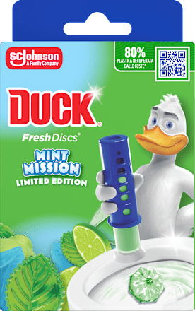 Gel za čiščenje in osveževanje WC školjke z vonjem mete DUCK