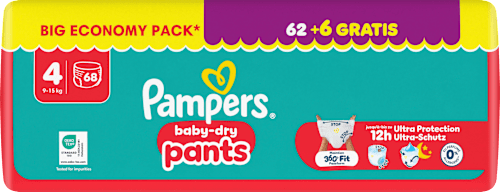 Baby Pants Gr. 4 (9-15 kg) Big Economy Pack Pampers baby-dry