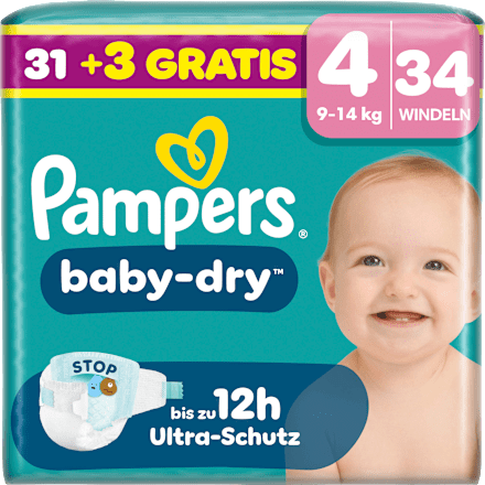 Windeln Gr. 4 (9-14 kg) Pampers baby-dry