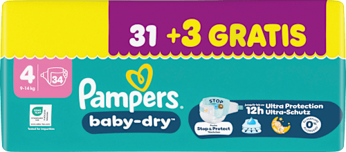 Windeln Gr. 4 (9-14 kg) Pampers baby-dry