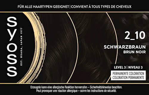 Haarfarbe Permanente Öl-Coloration 2-10 Schwarzbraun Syoss Oleo Intense