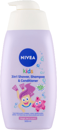 Kids sprchový gel, šampon a kondicionér 3 v 1 Berry Scent NIVEA