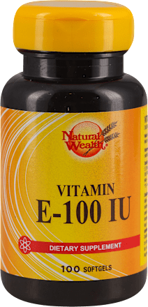 Vitamin E-100 IU meke gel kapsule Natural Wealth