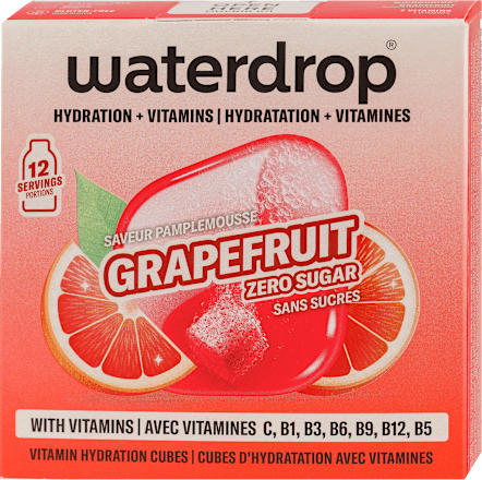 MICRODRINK GRAPEFRUIT rastvorljive kockice - osvežavajuće bezalkoholno piće sa ukusom grejpfruta, sa zaslađivačima i vitaminima waterdrop