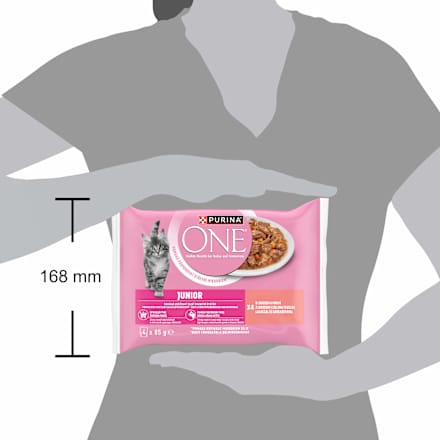 Junior kapsičky pro koťata losos ve šťávě 4x85g PURINA ONE