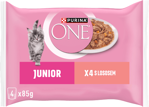 Junior kapsičky pro koťata losos ve šťávě 4x85g PURINA ONE