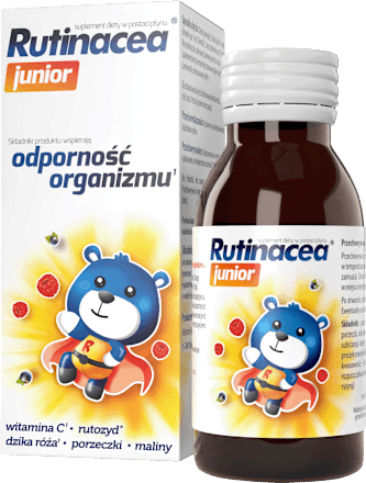 Syrop dla dzieci Rutinacea Junior, suplement diety wspomagający odporność  AFLOFARM