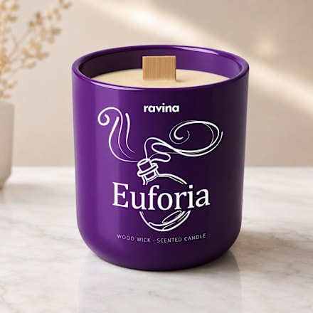 Świeca sojowa zapachowa w szkle Euforia ravina