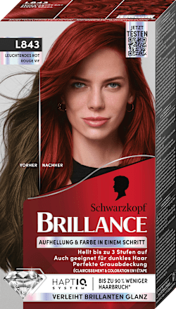 Haarfarbe L843 Leuchtendes Rot Schwarzkopf Brillance