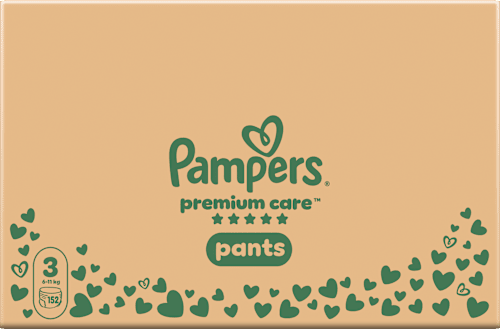 Pelene-gaćice premium care mjesečno pakiranje, vel. 3 (6 – 11 kg) Pampers Premium Care