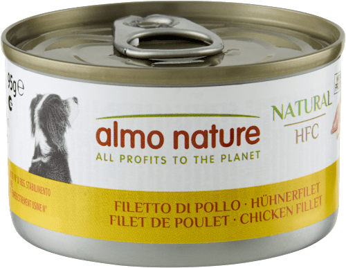 Cibo per cani HFC Natural con filetto di pollo almo nature