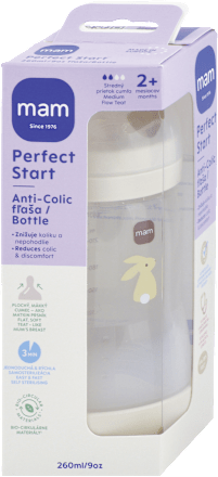 Fľaša Perfect Start Anti-Colic - 2+ m, 260 ml mam