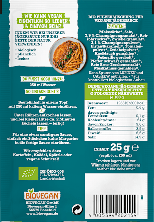 Meine vegane Jägersauce BIOVEGAN