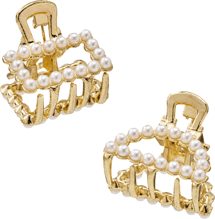 Haarklammern mit Perlen, Gold-Optik ebelin