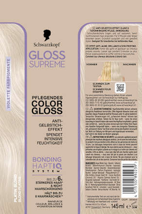 Glossing Platin Blond Schwarzkopf CREME SUPREME