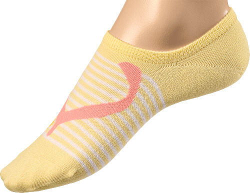 Füßlinge mit Flip-Flop-Motiv gelb Gr. 35-38 Fascino