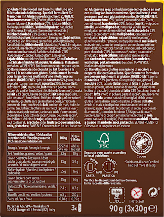 Schokoriegel, "Melto" Chocolat au Lait, glutenfrei (3 Stück) Schär