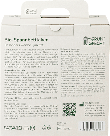 Spannbettlaken, weiß Grünspecht