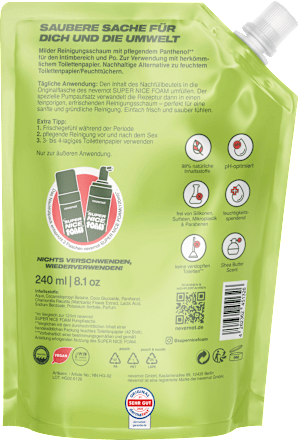 Feuchtschaum für Toilettenpapier Nachfüllpack  nevernot