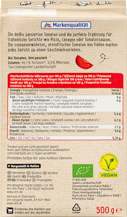 Tomatensauce Passierte Tomaten dmBio