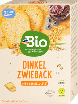 Sucharki orkiszowe z pełnoziarnistą śrutą orkiszową dmBio