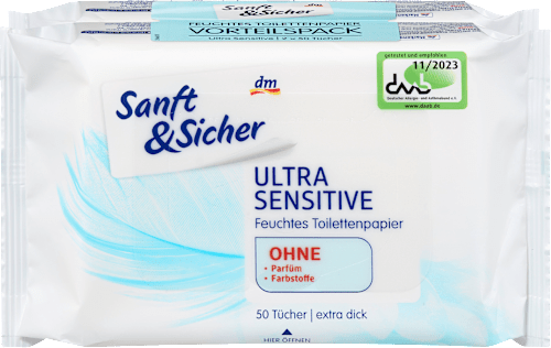 Carta igienica umidificata ULTRA SENSITIVE, pacco convenienza Sanft&Sicher