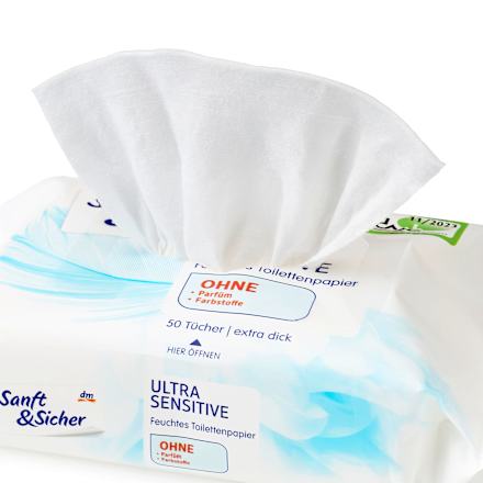 Carta igienica umidificata ULTRA SENSITIVE, pacco convenienza Sanft&Sicher