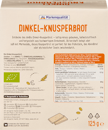 Dinkel Knusperbrot dmBio
