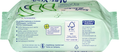 Feuchtes Toilettenpapier Aloe Vera Classic Sanft&Sicher