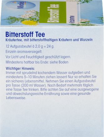 Kräutertee, Bitterstoff Tee (12 Beutel) Mivolis