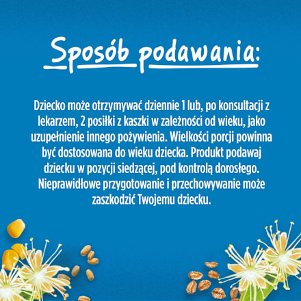 Kaszka zbożowa z lipą 8 zbóż, po 6. miesiącu Gerber