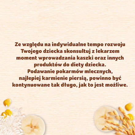 Kaszka ryżowo-kukurydziana o smaku bananowym, bezmleczna,  po 6 miesiącu Proste Zboża Nestlé