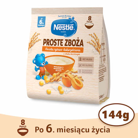 Kaszka ryżowo-kukurydziana o smaku morelowym, bezmleczna, po 6. miesiącu Nestlé