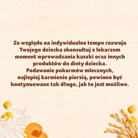 Kaszka ryżowo-kukurydziana o smaku morelowym, bezmleczna, po 6. miesiącu Nestlé