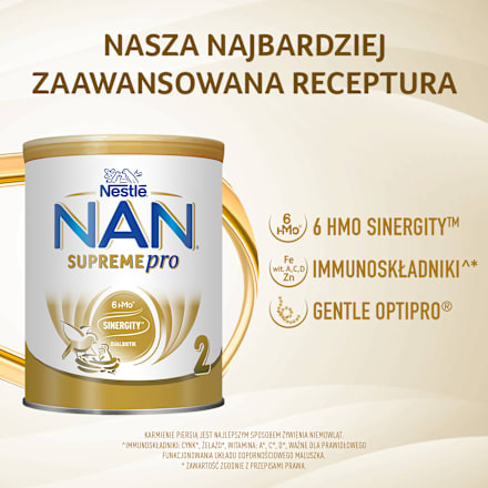 Mleko następne dla niemowląt Supremepro 2, po 6. miesiącu Nestlé NAN