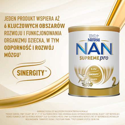 Mleko następne dla niemowląt Supremepro 2, po 6. miesiącu Nestlé NAN
