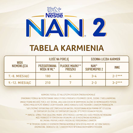 Mleko następne dla niemowląt Supremepro 2, po 6. miesiącu Nestlé NAN