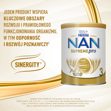 Produkt na bazie mleka dla dzieci Supremepro 3, po 1. roku życia Nestlé NAN